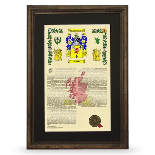 McNear Deluxe Armorial Framed - Brown