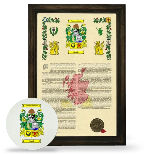 Graale Framed Armorial History and Mouse Pad - Brown