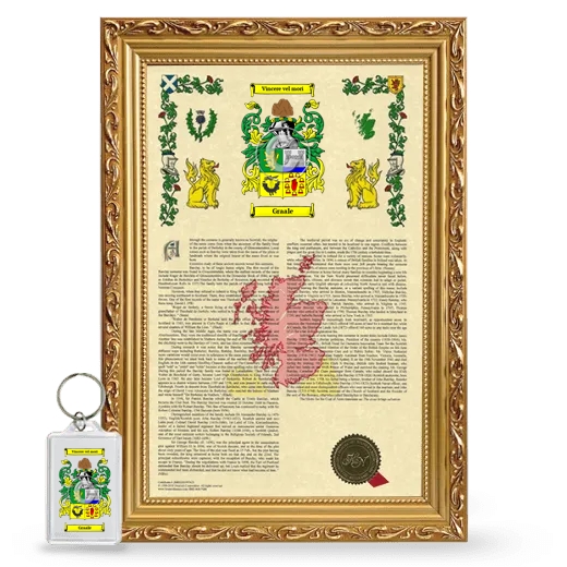 Graale Framed Armorial History and Keychain - Gold