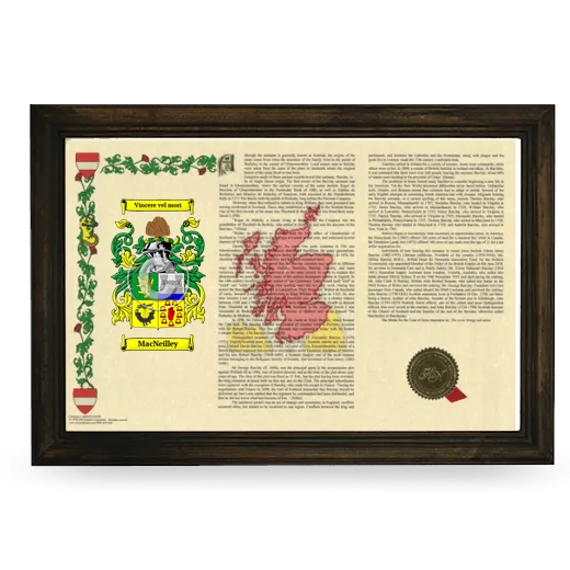 MacNeilley Armorial Landscape Framed - Brown