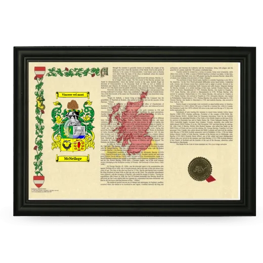 McNeilage Armorial Landscape Framed - Black