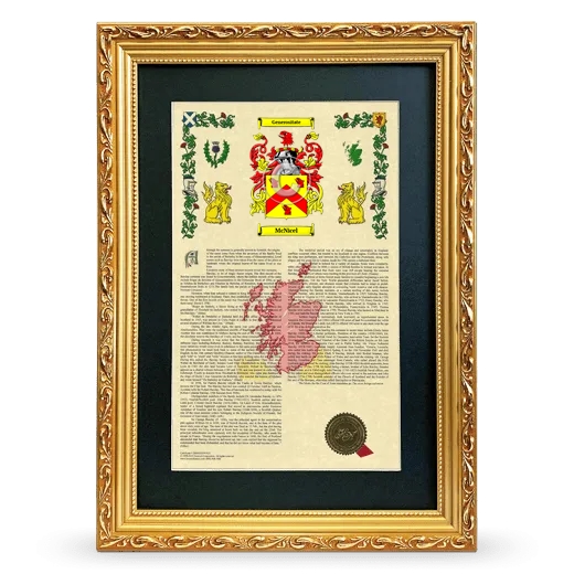 McNicel Deluxe Armorial Framed - Gold