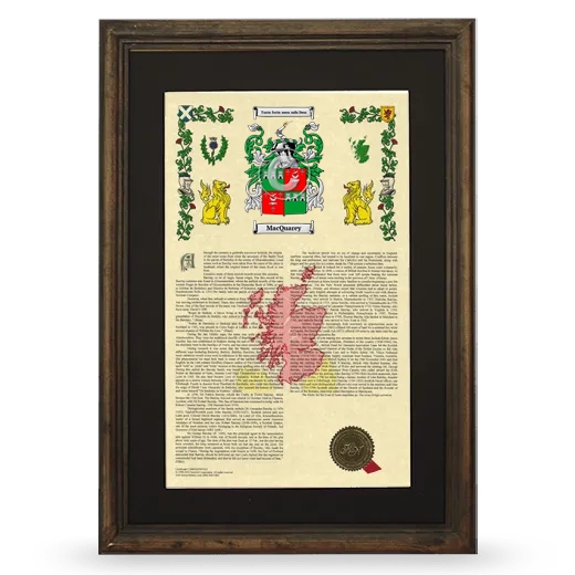 MacQuarey Deluxe Armorial Framed - Brown