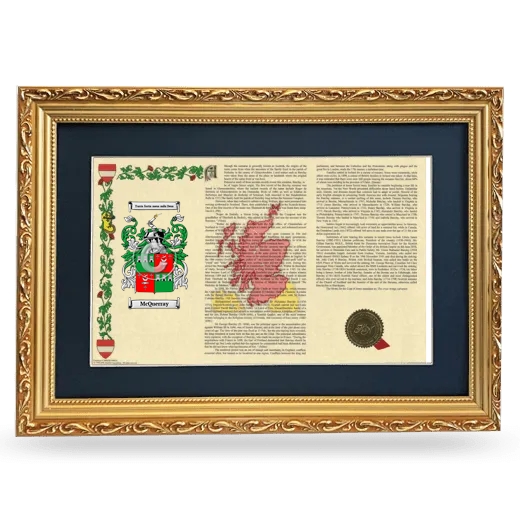 McQuerray Deluxe Armorial Landscape Framed - Gold