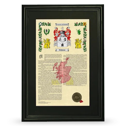 McQuone Deluxe Armorial Framed - Black
