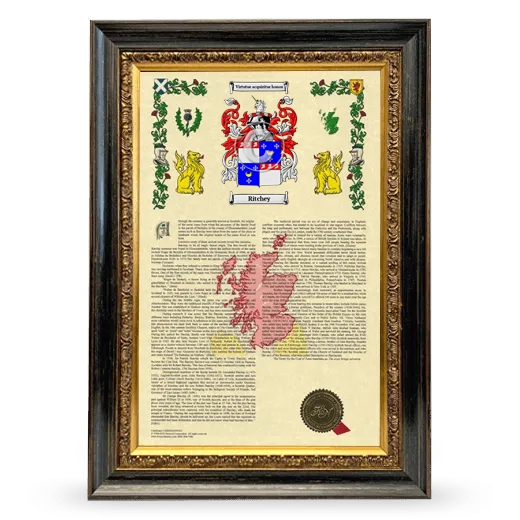 Ritchey Armorial History Framed - Heirloom