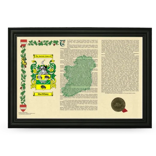 MacWhiny Armorial Landscape Framed - Black