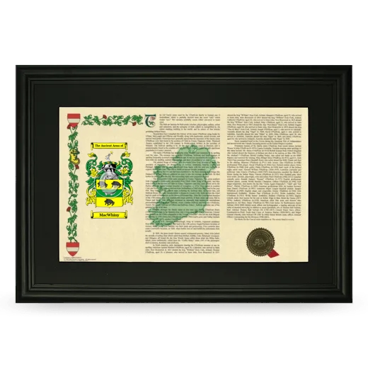 MacWhiny Deluxe Armorial Landscape Framed- Black