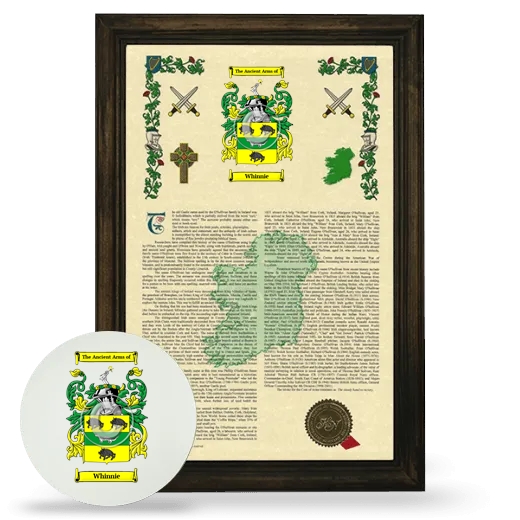 Whinnie Framed Armorial History and Mouse Pad - Brown