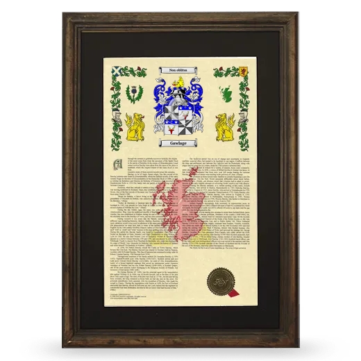 Gawlage Deluxe Armorial Framed - Brown