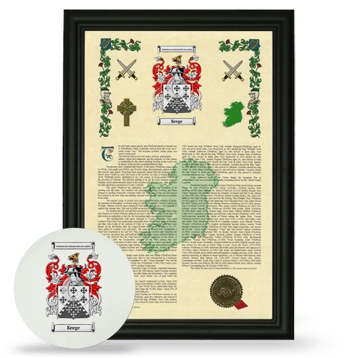 Keege Framed Armorial History and Mouse Pad - Black