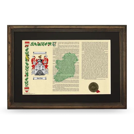 MacTish Deluxe Armorial Landscape Framed - Brown