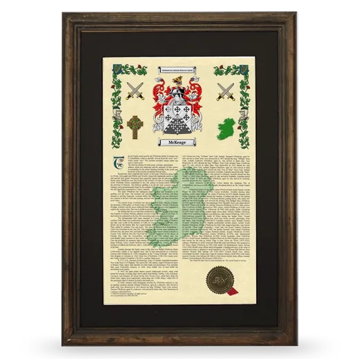 McKeage Deluxe Armorial Framed - Brown