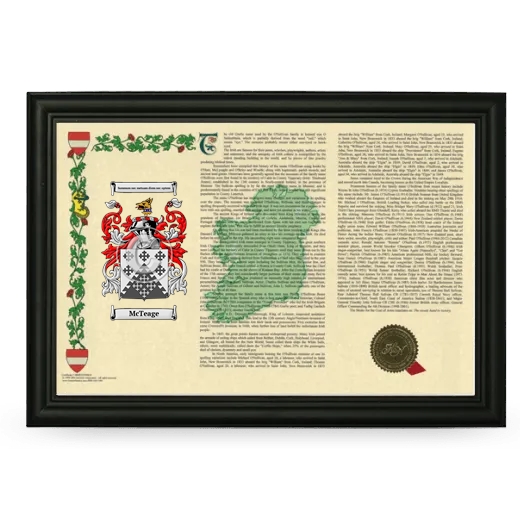 McTeage Armorial Landscape Framed - Black