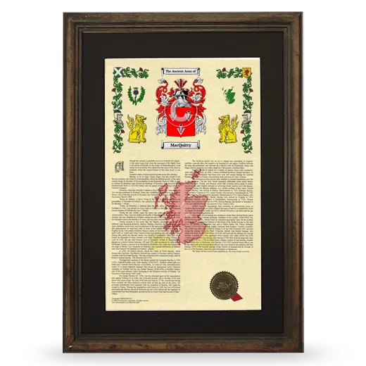 MacQuitty Deluxe Armorial Framed - Brown