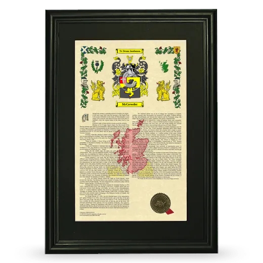 McCrewder Deluxe Armorial Framed - Black