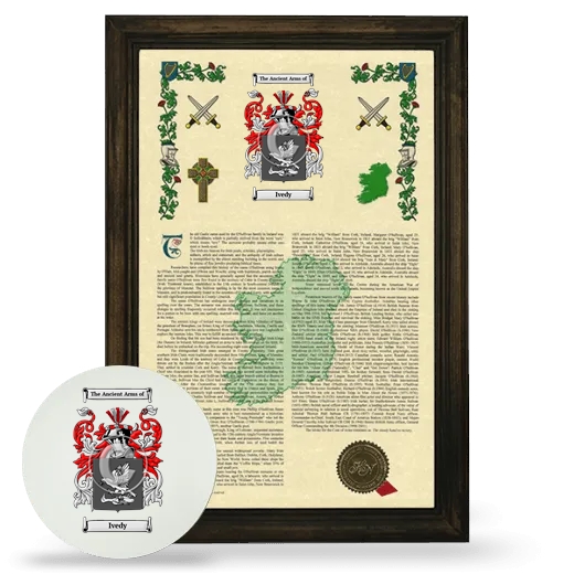 Ivedy Framed Armorial History and Mouse Pad - Brown