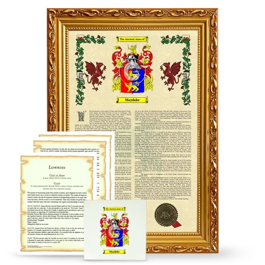 Maydake Framed Armorial, Symbolism and Large Tile - Gold