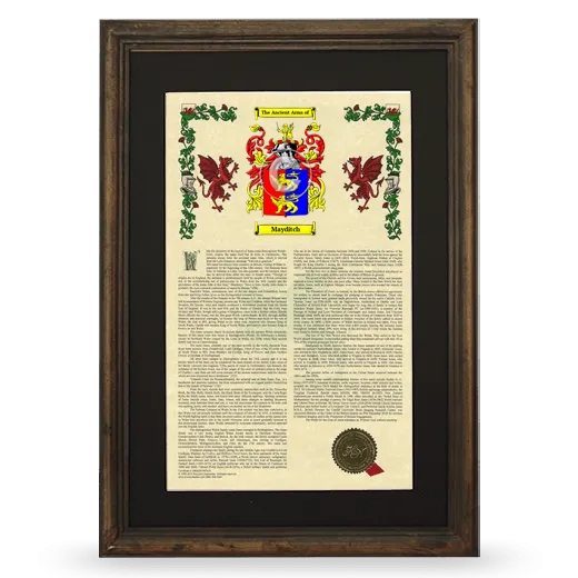 Mayditch Deluxe Armorial Framed - Brown