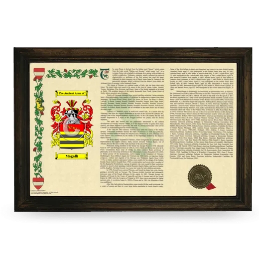 Magalli Armorial Landscape Framed - Brown