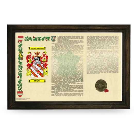 Magda Armorial Landscape Framed - Brown