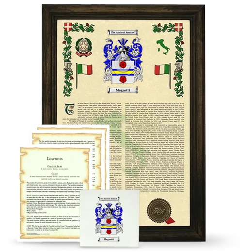 Magnetti Framed Armorial, Symbolism and Large Tile - Brown