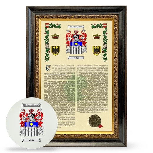 Mang Framed Armorial History and Mouse Pad - Heirloom