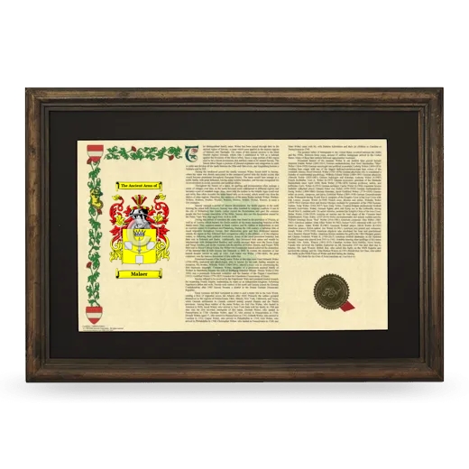 Malaer Deluxe Armorial Landscape Framed - Brown