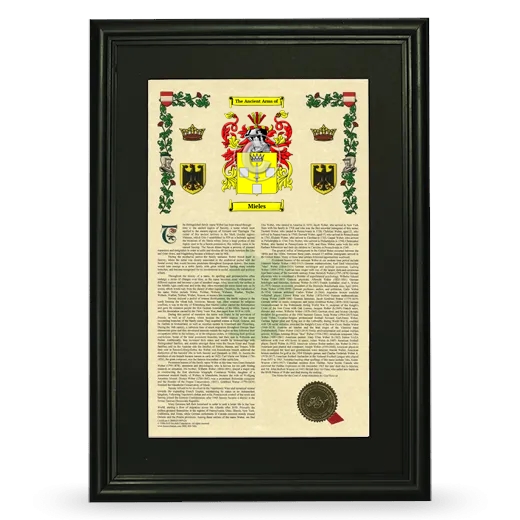 Mieles Deluxe Armorial Framed - Black