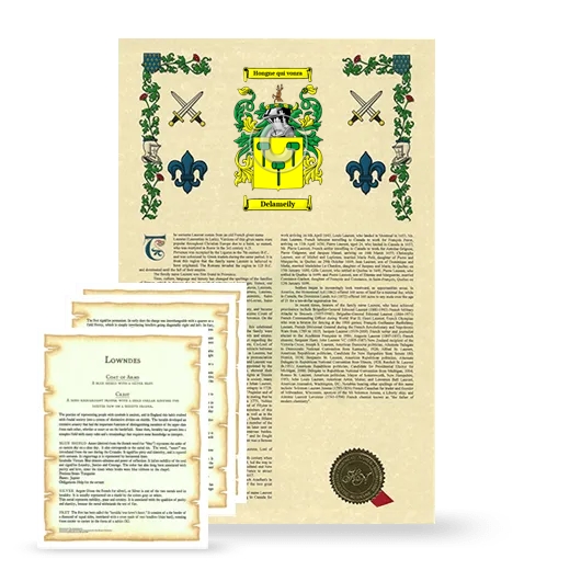 Delameily Armorial History and Symbolism package