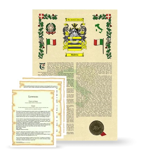 Maletta Armorial History and Symbolism package