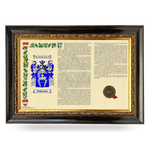 Malinowsky Armorial Landscape Framed - Heirloom