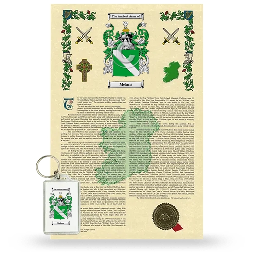 Melans Armorial History and Keychain Package