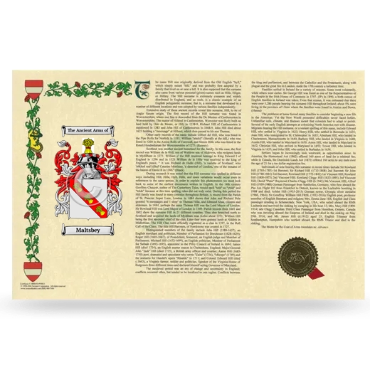 Maltsbey Armorial History Landscape Style