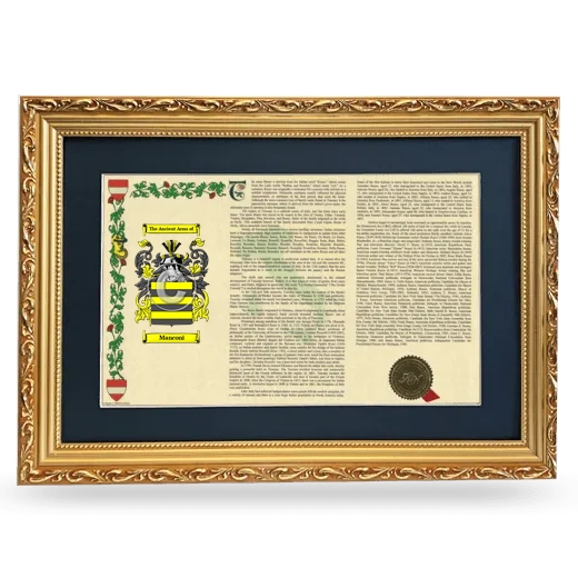 Manconi Deluxe Armorial Landscape Framed - Gold