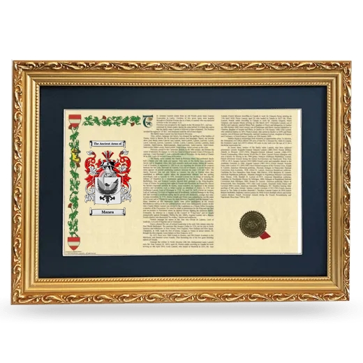 Manea Deluxe Armorial Landscape Framed - Gold