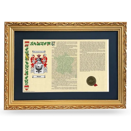 Manet Deluxe Armorial Landscape Framed - Gold