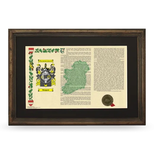 Mangant Deluxe Armorial Landscape Framed - Brown