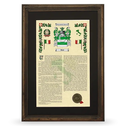 Mani Deluxe Armorial Framed - Brown