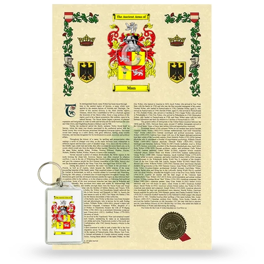 Man Armorial History and Keychain Package