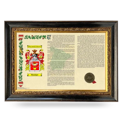 Manrique Armorial Landscape Framed - Heirloom