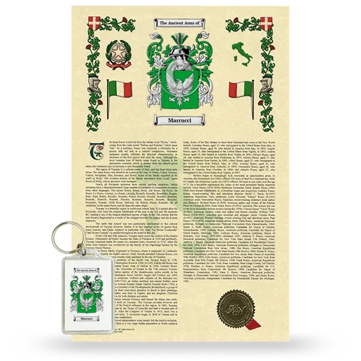 Marcucci Armorial History and Keychain Package