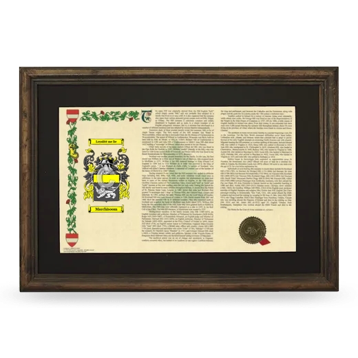 Marchisoom Deluxe Armorial Landscape Framed - Brown