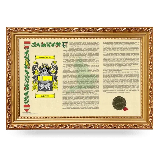 Marget Armorial Landscape Framed - Gold