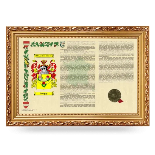 Margry Armorial Landscape Framed - Gold