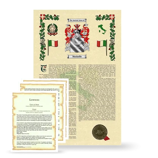 Marinello Armorial History and Symbolism package