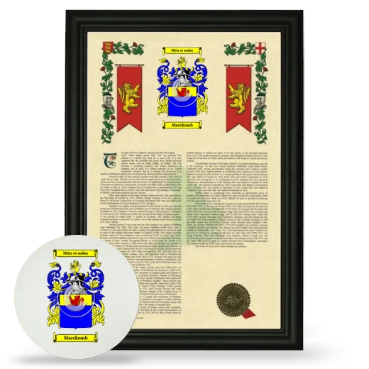 Marckomb Framed Armorial History and Mouse Pad - Black