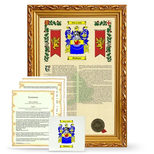 Markume Framed Armorial, Symbolism and Large Tile - Gold
