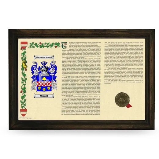 Marcoff Armorial Landscape Framed - Brown