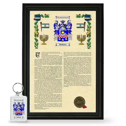 Markunas Framed Armorial History and Keychain - Black